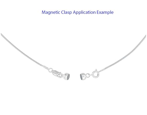 Adabele SS385 (1PC) 1Pc Adabele Authentic 925 Sterling Silver Tube Magnetic Clasp Closure Jewelry Findings Tarnish Resistant Rhodium Plated thumb #4