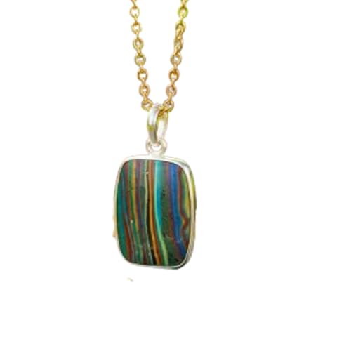 Collier pendentif jaspe arc-en-ciel pour sublimer vos styles urbains et tenues de bureau chic