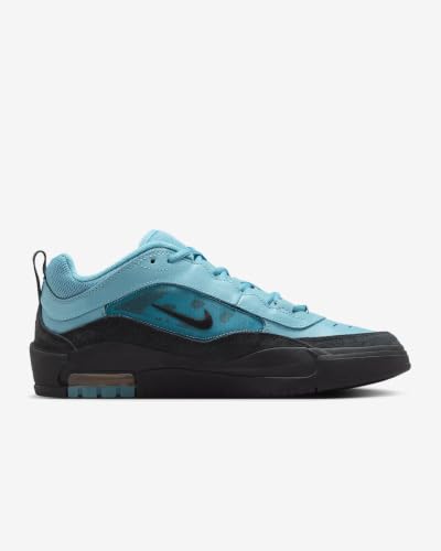 Image of Nike SB Air MAX Ishod Skateboarding Shoes in Black & Denim Turquoise by Nike