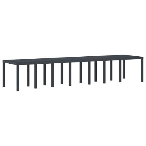 Juego de Comedor de Jardín de 15 Piezas con Cojines Marrón Ratan Sintético, Mesa de Jardín Marrón 250x100x73 cm Ratan Sintético, Mesa de Jardín Marrón 150x100x73 cm Ratan Sintético, Sillas de Jardín c