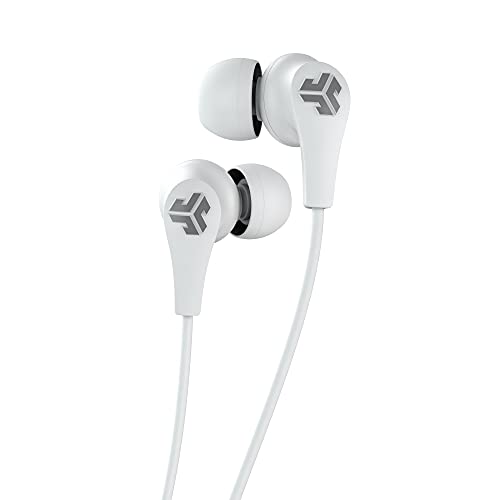 JLab JBuds Pro Bluetooth Wireless Signature Earbuds, White, Titanium 10mm Drivers, 10-Hour Battery Life, Music Controls, Noise Isolation, Bluetooth 4.1 Extra Gel Tips and Cush Fins