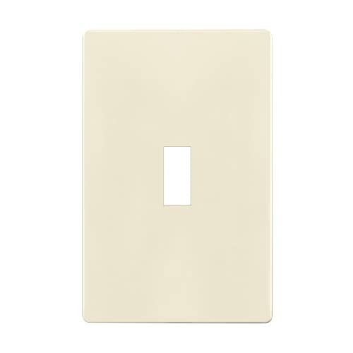 Image of ENERLITES Screwless Toggle Switch Wall Plate, Child Safe Light Switch Cover, Standard Size 1-Gang 4.68 inch x 2.93 inch, Unbreakable Polycarbonate Thermoplastic, UL Listed, SI8811-LA, Glossy, Light Almond