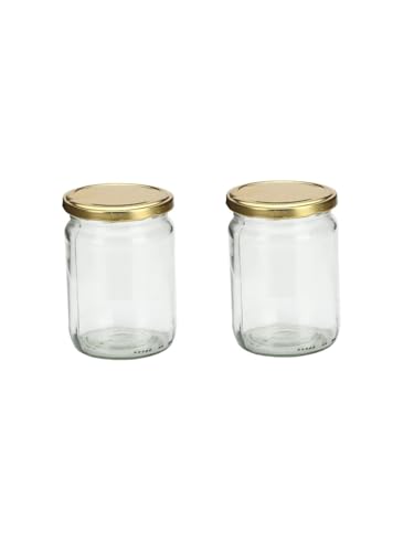 Image of Stylish Versatile Glass Container Jar for Kitchen & Home Organization, Clear, 200 Ml, Pack Of 4
