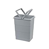 hailo rondo comfort 3645-22 Kunststoff grau Hailo 8 L Inneneimer 1075959 hellgrau für Rondo Raumspar Tandem Abfallsammler