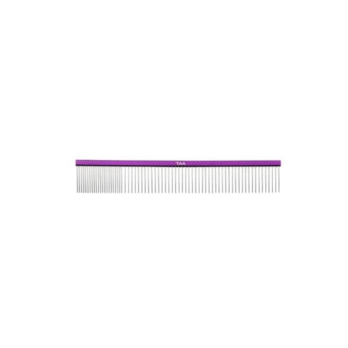 Peigne de toilettage professionnel pour chien violet à dents mixtes