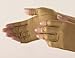 Isotoner Therapeutic Compression Fingerless Gloves (Pack of 2), Large, Camel Tan