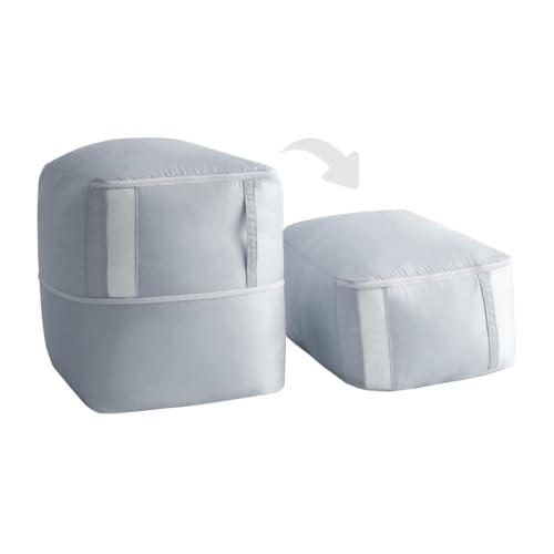 Compression Zipper Storage Bags with Window, Space Saving Handle Bedding Storage Bag Organizer Large Capacity for Quilt, Blanket, Clothes, Sheet