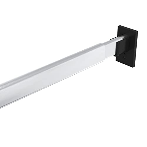 Rails de garde-robe télescopiques en aluminium argenté 58-100 cm x2