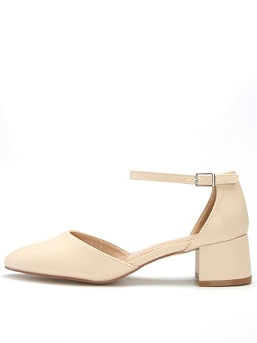 Rio Fiore Pumps, Damen Pumps mit 4cm Blockabsatz, Beige...