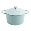 MARTHA STEWART Gatwick 7 QT Enamel Cast Iron Dutch Oven Martha Blue