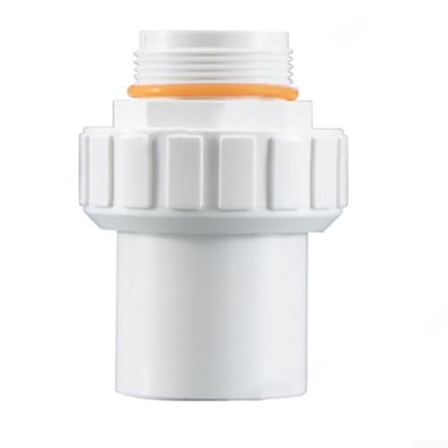 Conexión de tubería de agua para tanque de arena con juntas roscadas, opciones de PVC de 1 5 pulgadas y 2 pulgadas para piscinas (2 pulgadas, blanco)