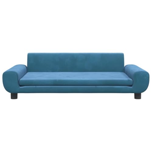 vidaXL Hundebett, Hundekissen mit weicher Polsterung, Hundesofa Hundecouch für kleine Hunde Haustiere, Haustierbett Katzenbett, Blau Samt