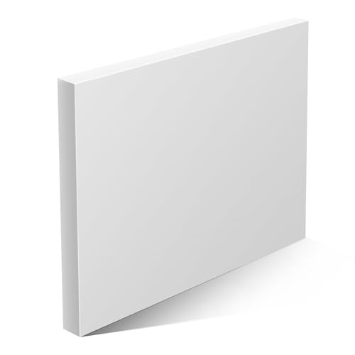 Image of High-Density Polyethylene (HDPE) Sheet, 24x24 inches, 1 /2 Inch Thickness, Corrosion-Resistant, Impact-Resistant, High-Strength Plastic Sheet Board for Industrial, Craft & Home Projects - White