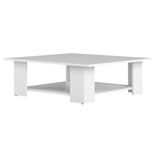 Symbiosis Square Mesa de centro cuadrada, blanco, 67x67x30,5 cm