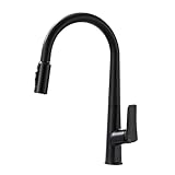3-Wege-Küchenarmatur, ausziehbar, schwarz, Spültischarmatur mit Brause, 3-in-1-Osmose-Wasserhahn für Küche, modernes Design, langlebiger und stilvoller Auslauf