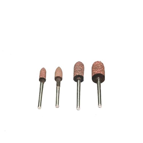 適合100個/袋入り テーパー4〜12mm ゴム製 研磨剤入り 鋭利なポイント付き 金属・ガラス用粗研削ヘッド適合(6mm)