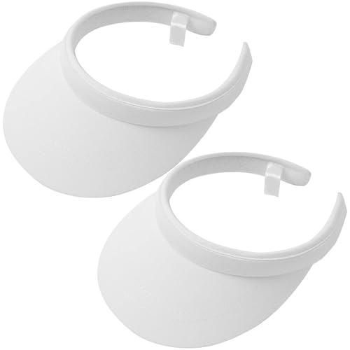 Image of 2 Pack Visor Women Men Sun Hat Clip On Visors Adjustable Sport Wide Brim Cap