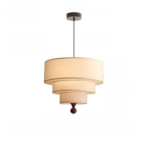 Chandelier tissu japonais vintage pour remplacer un éclairage agressif de salon