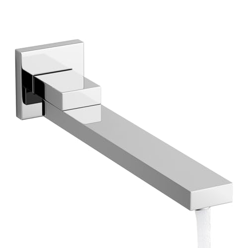 KAITAIHD Wall Mounted Tub Faucet Concealed Bath Taps 180 Degree Swivel Bathtub Filler Spout, G 1/2 Interface, Chrome