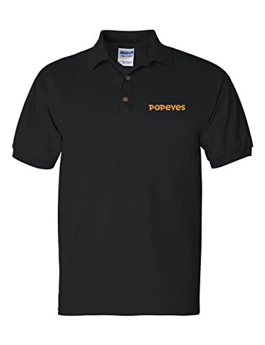 ALLNTRENDS Popeyes Men's Polo T Shirt Embroidered Food Shirt