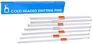 Pony knitting pins, size no 9 to 12 - 1 pair each size(total 4 pairs), Straight, Aluminium, Grey-image-13