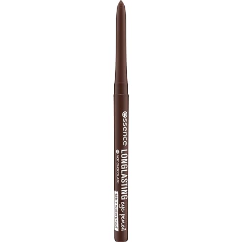 essence LONG-LASTING eye pencil, Nr. 02, Braun, langanhaltend, definierend, vegan, wasserfest, ohne Mikroplastikpartikel, Nanopartikel frei, 1er Pack (0.28g)
