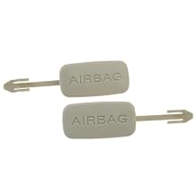 LH and RH A Pillar Insert Trim Cover A-I-R-B-A-G Badge Cap Clip for Audi Q7 2007-2015 8E0868171 8E0 868 171 Beige Pair