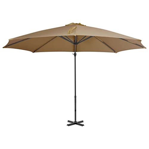 Walnut Cantilever Patio Umbrella 360°Rotation Tilting System Patio Hanging Umbrella For Market Garden Deck Pool Backyard Patio #TOP3