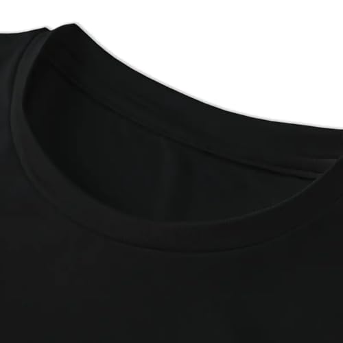 Nakloe - Camiseta termica Mujer - Camiseta Interior termica - Elastica y Afelpada (FR/ES, Letras, M, L, Regular, Regular, Negra)