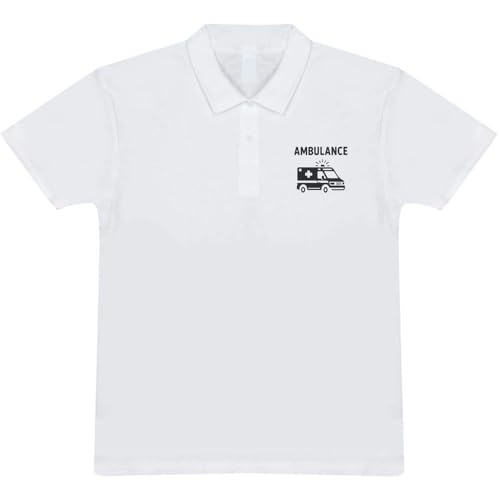 Azeeda 'Emergency Service Ambulance' Adult Polo Shirt/T-Shirt (XXL, White) (PL00354978)
