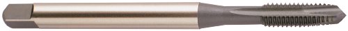 YG-1 J9 Series Vanadium Alloy HSS Spiral Pointed Tap, Steam Oxide, Round Shank with Square End, Plug Chamfer, M5-0.8 Thread Size, D4 Tolerance