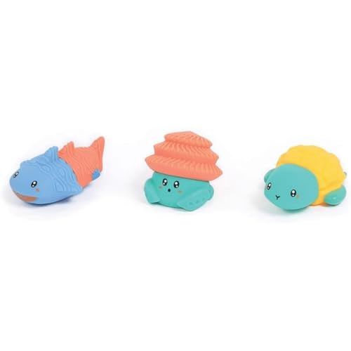 Ludi - Aquacopains - 3 Aspergatori In Silicone Lavabili E Intercambiabili - 3 Animali Irrigatori Per Giocare In Bagno O In Spiaggia - A Partire Da 10