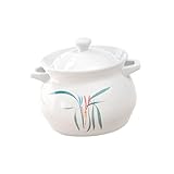 ULTECHNOVO 1Stück Multifunktionaler Keramischer Eintopftopf Hochtemperaturbeständig für Personen für Suppen und Eintöpfe Komfortable Halteposition Langlebig und Leicht