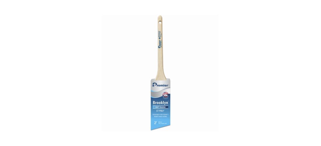 Premier Brooklyn 17281 - Brocha de pintura en ángulo fino y suave, acero inoxidable