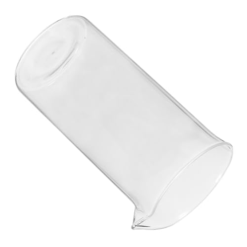 HOMSFOU Taza de Vidrio para Prensa Francesa 600ml Filtro y Tapa, Accesorio de Cafetera para Preparar Espresso y Té, Jarra Transparente Resistente al Calor, Adecuado para Uso Doméstico