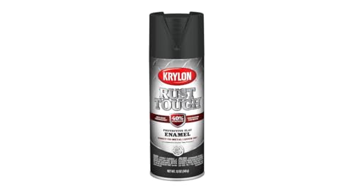 Krylon K09218007 'Rust Tough' Flat Black Rust Preventive Enamel - 12 oz. Aerosol