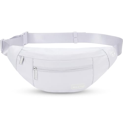 Image of MAXTOP Large Crossbody Fanny Pack with 4-Zipper Pockets,Gifts for Enjoy Sports Festival Workout Traveling Running Casual Hands-Free Wallets Waist Pack Phone Bag Fits All Phones