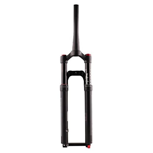 27,5/29 Tum Avsmalnande Rör MTB-Gaffelupphängningsgafflar,Framgaffel Till Mountainbike,130 mm Färd, Axelkontroll Höghållfast Magnesium Aluminiumlegering Gasgaffel Cykeltillbehör