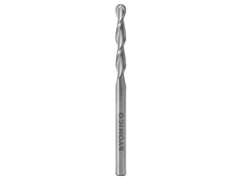 Image of YONICO Carbide Ball Nose End Mill CNC Router Bits 2 Flute Spiral 1 /8-Inch Dia. 1 /8-Inch Shank 34201-SC