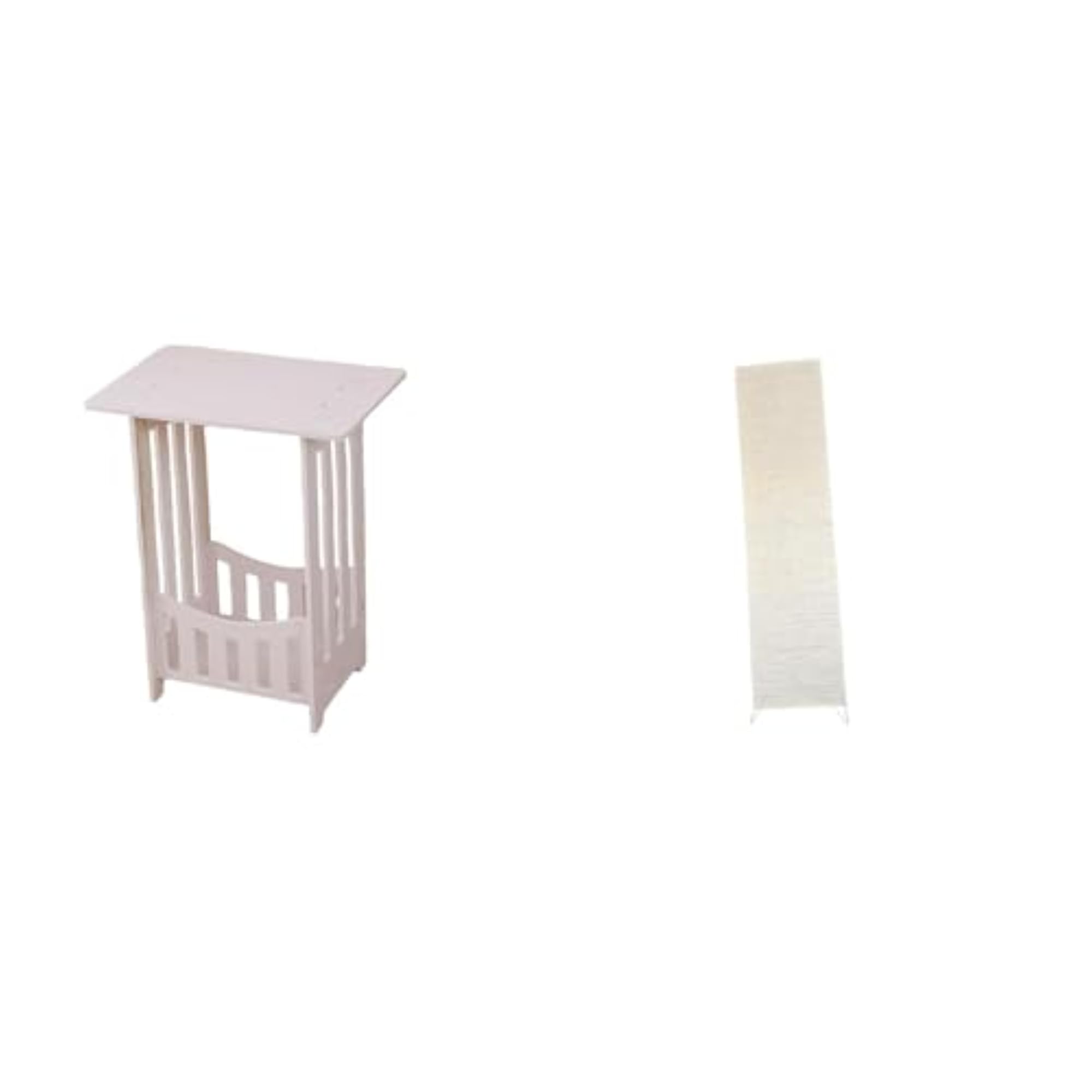 Portable Bedside Table with Cozy Paper Lampshade