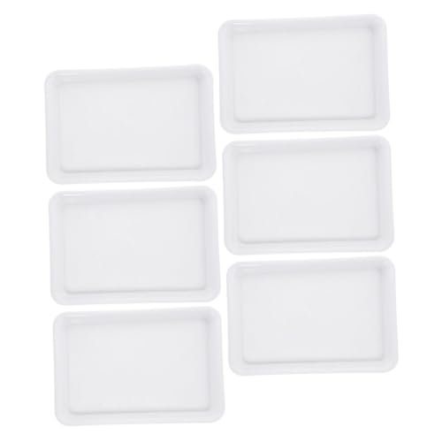 KESYOO 6個 長方形プランター受け皿 耐久性素材製 土こぼれ防止 植木鉢用水受けトレー 室内植物用盆栽適用 清潔維持用