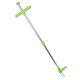 Zorpupoa Weed Puller Tool, Stand-Up Weed Remover 3 Claws Aluminum Grass Manual Weeder 38.98in Long Handle with Foot Pedal, Quick-Release Weed for Easy Weeding