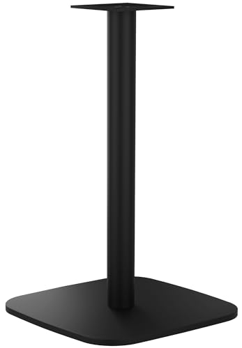 CLP Piètement de Table en métal Noir, Pieds de Table Marudi en Acier Peint par poudrage, pour l'intérieur et l'extérieur, Couleur:Noir, Forme:carré