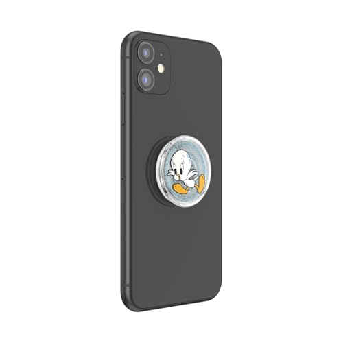 Image of PopSockets Adhesive Phone Grip, Holder, Phone Stand, Light Blue - Glitter Fly