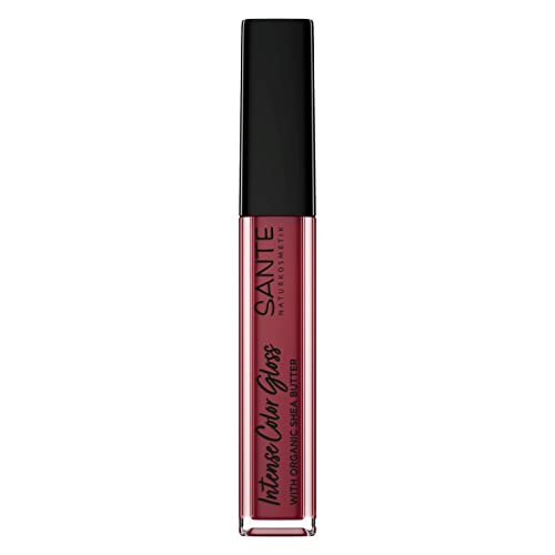 Bild von Sante Naturkosmetik Natürlicher Lipgloss mit glänzendem Finish, Mit Sheabutter für gepflegte Lippen, Intense Color Gloss, Nr. 03 Stubborn Plum, 1 x 5, 3 ml 5.3 ml (1er Pack)