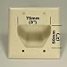 InstallerParts 2-Gang Recessed Low Voltable Cable Plate - in-Wall Installation for Wall Mounted Display, Amplifier, or Other Audio and Video Devices - White, Mounting Screws Included