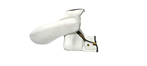 Image of Azad Genuine Leather White Socks