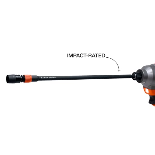 Klein Tools 31089 12-Inch Dual-Lock Extension, 1/4-Inch Hex Shank Impact Bit Holder, Quick-Release Locking Mechanism with Secondary Twist Lock, Compatible with Impact Drivers and Drills by KLEIN TOOLS - Image 5