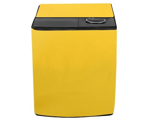 Image of Stylista Waterproof and Dustproof Polyester Washing Machine Cover Compatible for Godrej 7 Kg Semi-Automatic Top Loading WS EDGE CLS 70 5.0 PN2 GPGR, Yellow