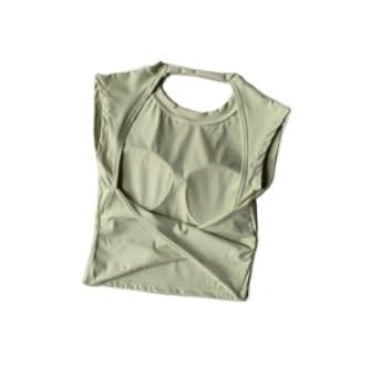 Top Deportivo Mujer Sujetador Deportivo antichoque con Almohadilla for el Pecho, for Chica Sexy, Forma de A, Cintura Cerrada, sin Mangas, Hueco, for Fitness y Yoga